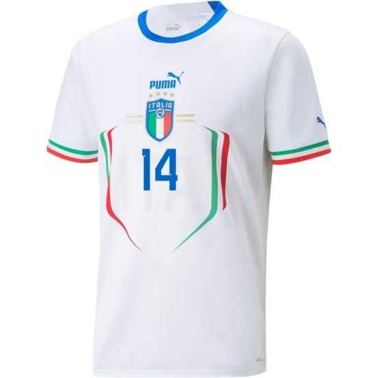 Federico Chiesa #14 Italia Camiseta de Visita Mundial 2022 Federico Chiesa #14 Italia Camiseta de Visita Mundial 2022