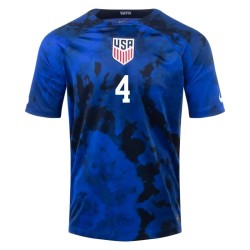 Tyler Adams #4 USMNT Camiseta de Visita Mundial 2022 Tyler Adams #4 USMNT Camiseta de Visita Mundial 2022