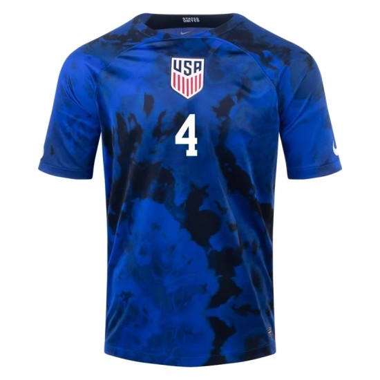 Tyler Adams #4 USMNT Camiseta de Visita Mundial 2022 Tyler Adams #4 USMNT Camiseta de Visita Mundial 2022