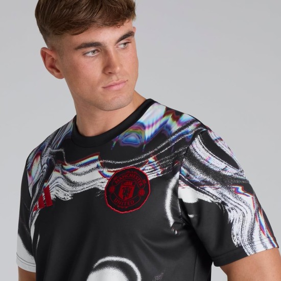 Hombre Manchester United 2025/26 Tercera Camiseta Pre Match - Negra