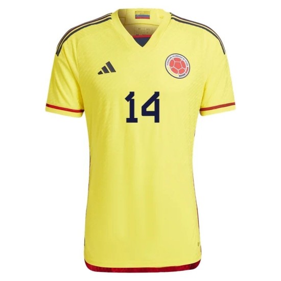 Luis Diaz #14 Colombia Camiseta de Local Mundial 2022