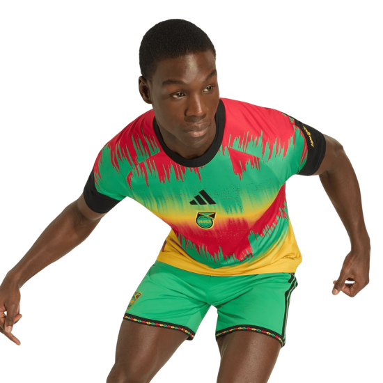 Camiseta de calentamiento local Mundial 2026 de Jamaica para hombre Camiseta de calentamiento local Mundial 2026 de Jamaica para hombre