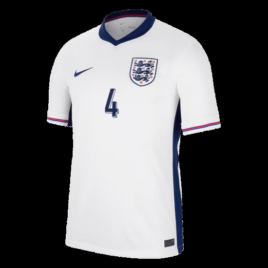Declan Rice #4 Inglaterra Camiseta de Local EURO 2024