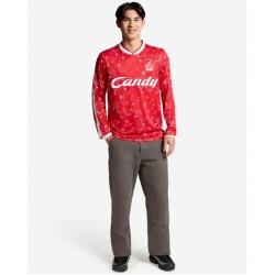 Camiseta retro local Candy manga larga Liverpool 1989/91 de hombre