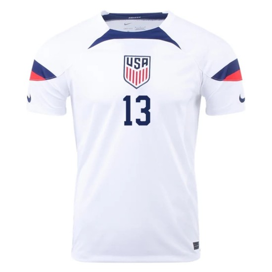 Jordan Morris #13 USMNT Camiseta de Local Mundial 2022 Jordan Morris #13 USMNT Camiseta de Local Mundial 2022