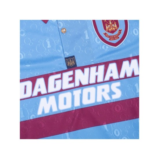 Camiseta retro visitante aniversario hombre West Ham United 1995 azul celeste