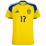 Mujer Camiseta Suecia 2026 Local Auténtica Mundial GYÖKERES #17 Mujer Camiseta Suecia 2026 Local Auténtica Mundial GYÖKERES #17