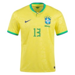 Dani Alves #13 Brasil Camiseta de Local Mundial 2022 Dani Alves #13 Brasil Camiseta de Local Mundial 2022
