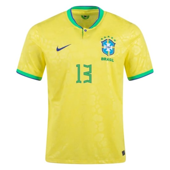 Dani Alves #13 Brasil Camiseta de Local Mundial 2022