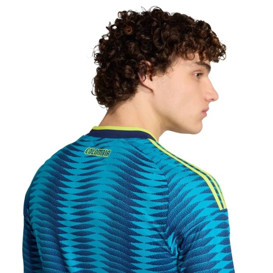 Camiseta de Manga Larga de la Copa Mundial 2026 de Colombia Segunda Equipación para Hombre