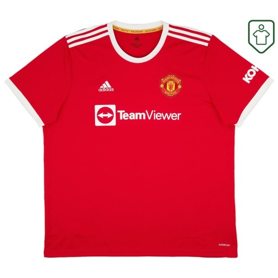 Camiseta retro local hombre Manchester United 2021/22 B. Fernandes #18 Camiseta retro local hombre Manchester United 2021/22 B. Fernandes #18