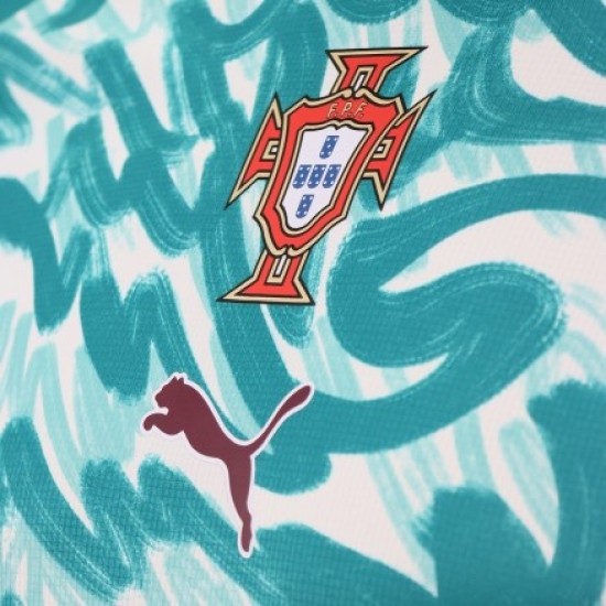 Camiseta de Entrenamiento Prepartido de la Copa Mundial 2026 de Portugal Tercera Equipación Verde para Hombre