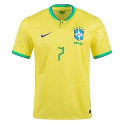 Lucas Paquetá #7 Brasil Camiseta de Local Mundial 2022 Lucas Paquetá #7 Brasil Camiseta de Local Mundial 2022