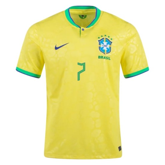 Lucas Paquetá #7 Brasil Camiseta de Local Mundial 2022 Lucas Paquetá #7 Brasil Camiseta de Local Mundial 2022