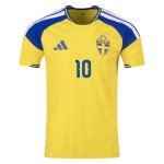 Camiseta Auténtica Local Suecia 2026 para Niño IBRAHIMOVIĆ #10 Camiseta Auténtica Local Suecia 2026 para Niño IBRAHIMOVIĆ #10