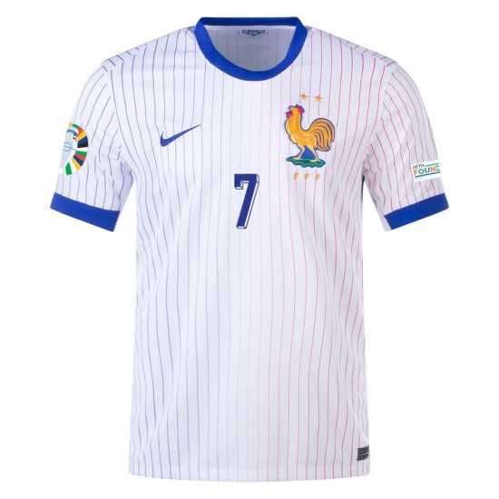 Antoine Griezmann #7 Francia Camiseta de Visita EURO 2024 Antoine Griezmann #7 Francia Camiseta de Visita EURO 2024