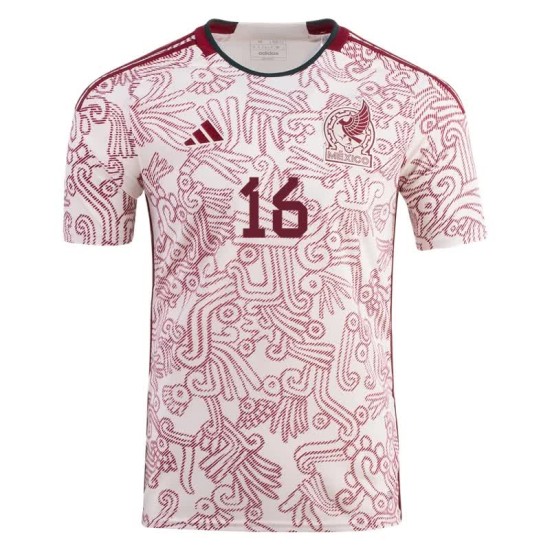Héctor Herrera #16 México Camiseta de Visita Mundial 2022 Héctor Herrera #16 México Camiseta de Visita Mundial 2022