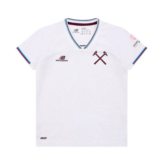 Conjunto visitante infantil West Ham United 2026/27