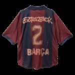 Camiseta Hombre FC Barcelona X TRAVIS SCOTT Retro 2000/01 Home Esqueleto