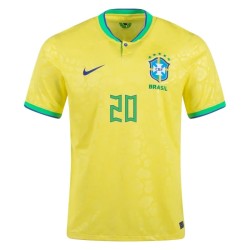 Vinicius Junior #20 Brasil Camiseta de Local Mundial 2022 Vinicius Junior #20 Brasil Camiseta de Local Mundial 2022