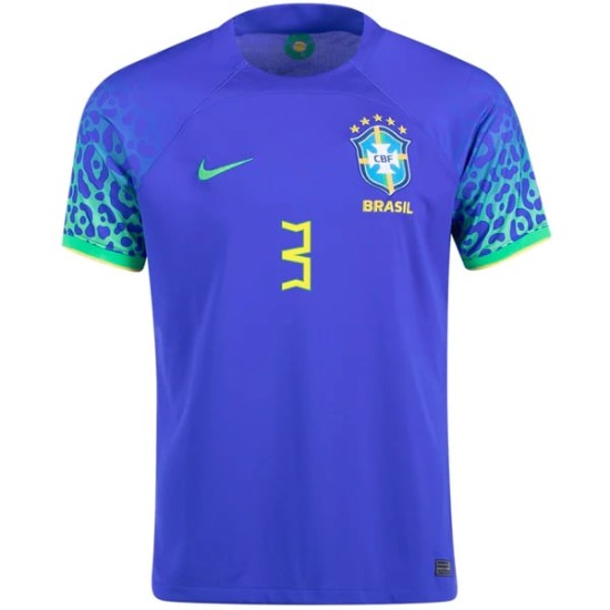 Camiseta de visitante T.SILVA Brasil 2022/23 para niños