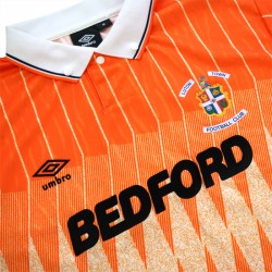Camiseta retro de visitante del Luton Town para hombre 1989/90