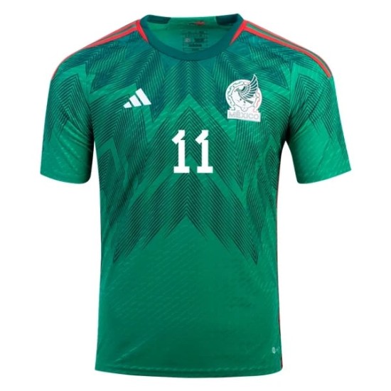 Carlos Vela #11 México Camiseta de Local Mundial 2022 Carlos Vela #11 México Camiseta de Local Mundial 2022