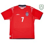 Camiseta retro visitante Inglaterra 2004/06 para hombre Beckham #7