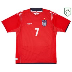 Camiseta retro visitante Inglaterra 2004/06 para hombre Beckham #7 Camiseta retro visitante Inglaterra 2004/06 para hombre Beckham #7