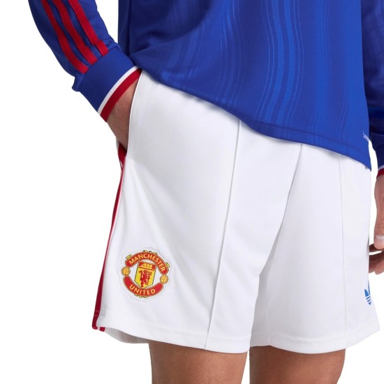 Pantalón Corto Visitante Manchester United 2026/27 Blanco Niño