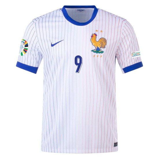 Olivier Giroud #9 Francia Camiseta de Visita EURO 2024 Olivier Giroud #9 Francia Camiseta de Visita EURO 2024