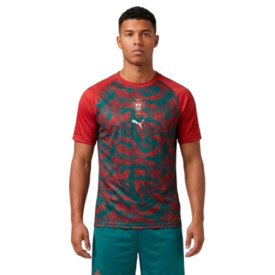 Camiseta de Entrenamiento Prepartido de la Copa Mundial 2026 de Portugal Tercera Equipación Roja para Mujer