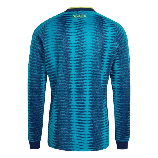 Camiseta de Manga Larga de la Copa Mundial 2026 de Colombia Segunda Equipación para Hombre