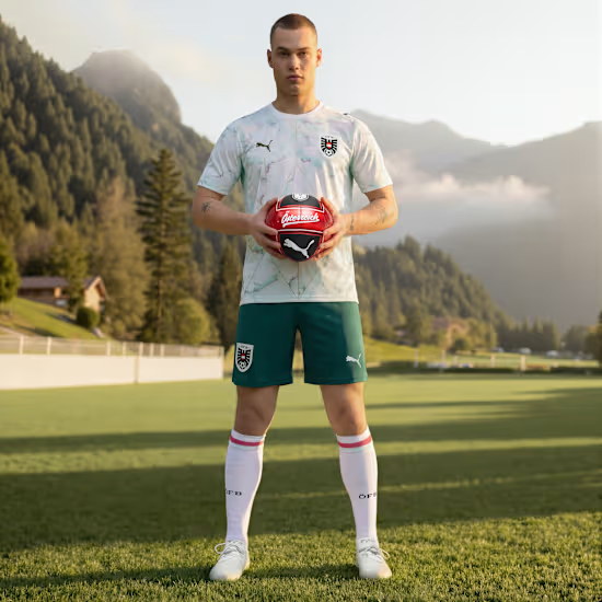 Shorts Mundial 2026 Visitante Austria Niño
