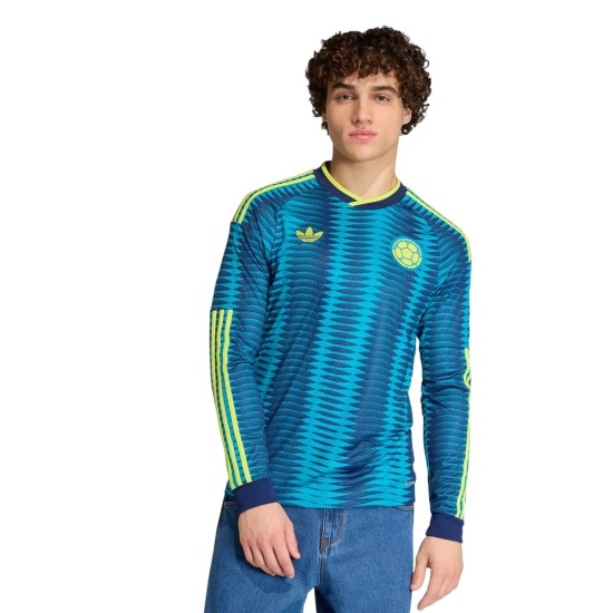 Camiseta de Manga Larga de la Copa Mundial 2026 de Colombia Segunda Equipación para Hombre