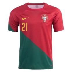 Diogo Jota #21 Portugal Camiseta de Local Mundial 2022 Diogo Jota #21 Portugal Camiseta de Local Mundial 2022