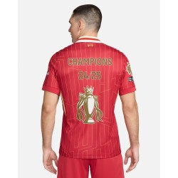 Camiseta Hombre Liverpool 2024/25 Local Campeones LFC + Trofeo Dorado + Insignia