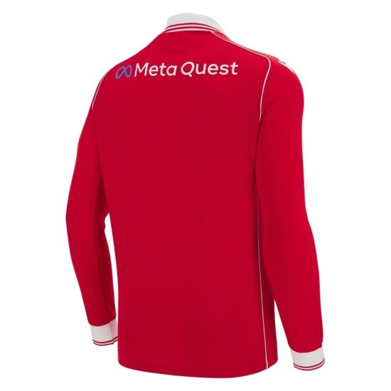 Camiseta de manga larga local 2025/26 del Wrexham AFC para hombre Camiseta de manga larga local 2025/26 del Wrexham AFC para hombre