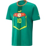 Sadio Mané #10 Senegal Camiseta de Visita Mundial 2022 Sadio Mané #10 Senegal Camiseta de Visita Mundial 2022