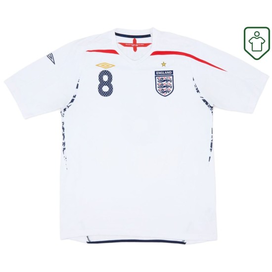 Camiseta retro local Inglaterra 2007/09 para hombre Lampard #8 Camiseta retro local Inglaterra 2007/09 para hombre Lampard #8