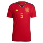 Sergio Busquets #5 España Camiseta de Local Mundial 2022