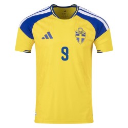 Camiseta Auténtica Local Suecia 2026 para Hombre ISAK #9 Camiseta Auténtica Local Suecia 2026 para Hombre ISAK #9