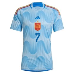 Alvaro Morata #7 España Camiseta de Visita Mundial 2022 Alvaro Morata #7 España Camiseta de Visita Mundial 2022