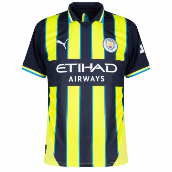 Camiseta de visitante RODRIGO Manchester City 2024/25 para niños Camiseta de visitante RODRIGO Manchester City 2024/25 para niños