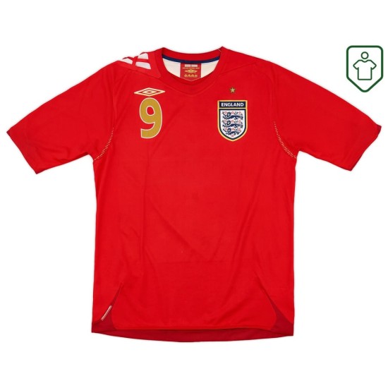 Camiseta retro visitante Inglaterra 2006/08 para hombre Rooney #9 Camiseta retro visitante Inglaterra 2006/08 para hombre Rooney #9