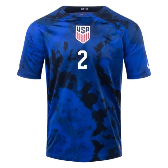 Sergino Dest #2 USMNT Camiseta de Visita Mundial 2022