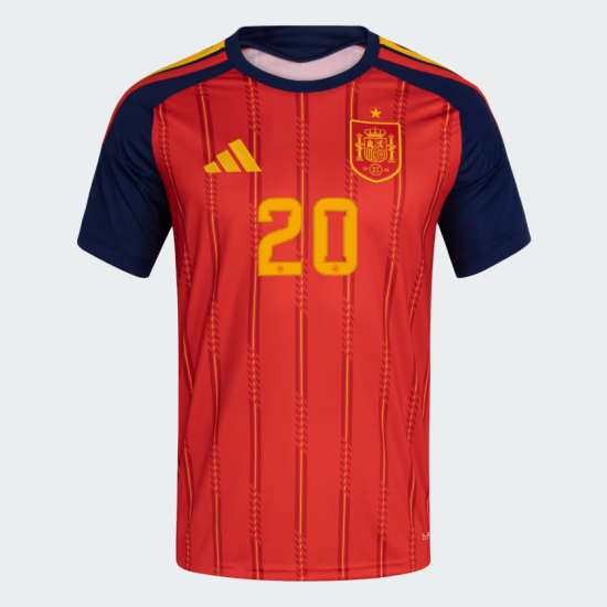 Camiseta Oficial Local España 2026 Niño PEDRI #20 Camiseta Oficial Local España 2026 Niño PEDRI #20