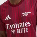 Hombre Arsenal 2025/26 Tercera Camiseta Prepartido – Roja
