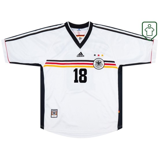 Camiseta retro local Alemania 1998/00 para hombre Klinsmann #18 Camiseta retro local Alemania 1998/00 para hombre Klinsmann #18