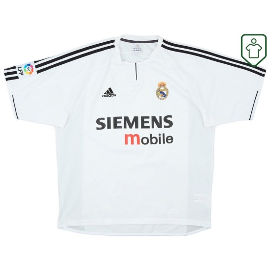 Hombre Camiseta retro local Real Madrid 2003/04 Zidane #5 Hombre Camiseta retro local Real Madrid 2003/04 Zidane #5